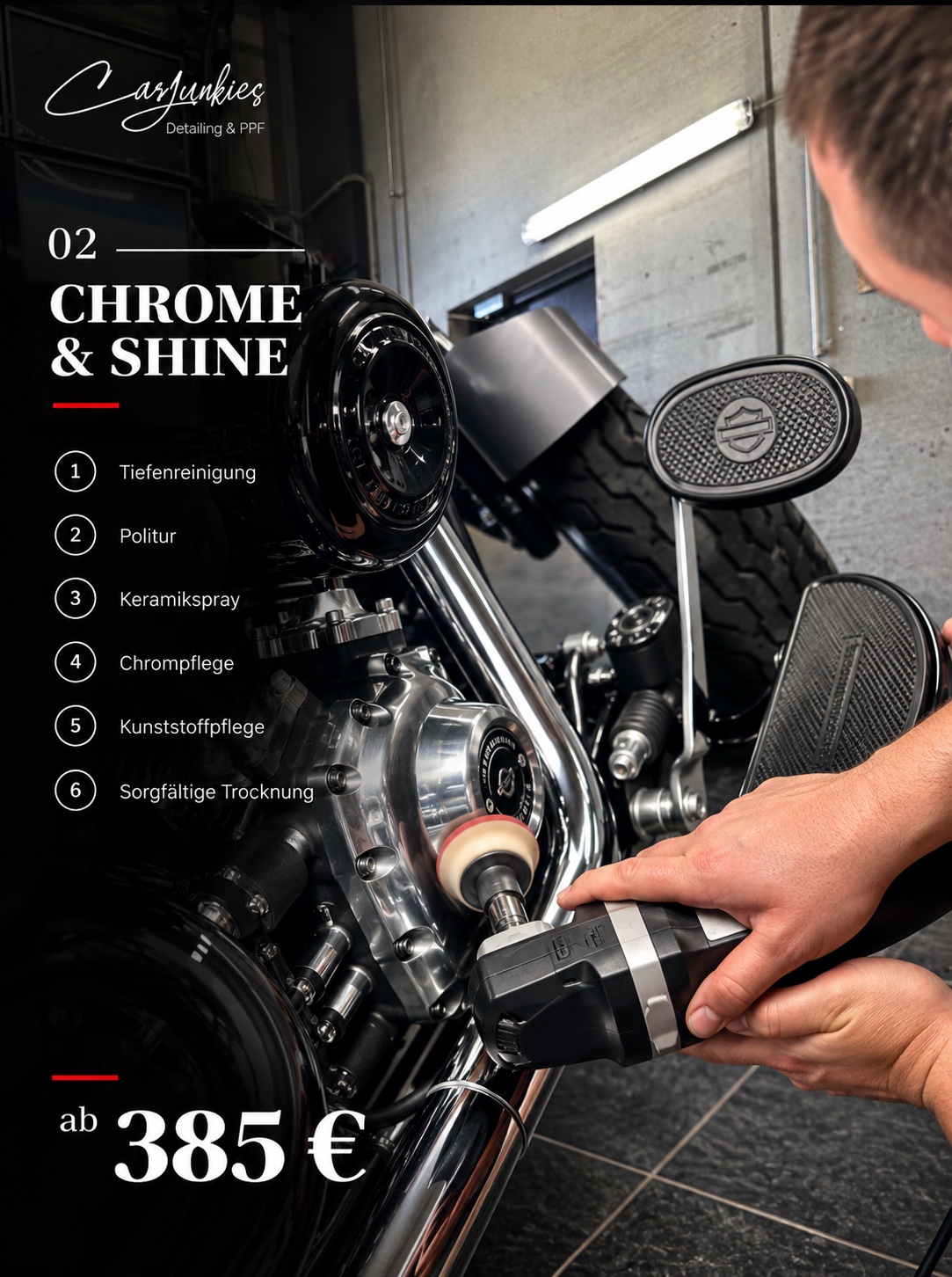 02 Chrome & Shine – Motorradpflege ab 385 Euro